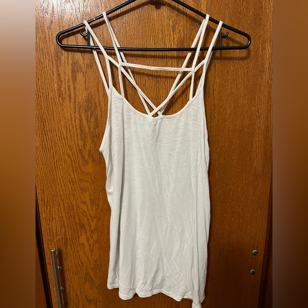 American Eagle White Soft & Sexy Slub Tank